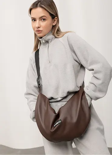 Женская сумка Sambag HOBO Bag-glove шоколадная 50 х 28 х 5 см (53400020) - фото 6