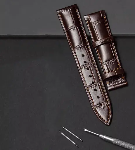 Ремінець коричневий DeLuxe кліпсовий розмір 22 - фото 4