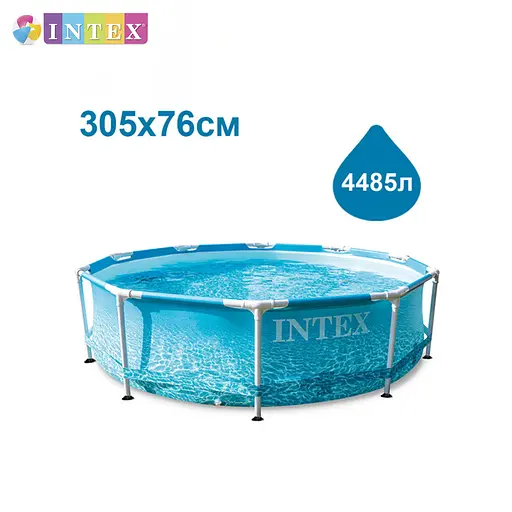 Басейн каркасний Intex 28206 NP круглий 305x76 см об'єм 4485 л - фото 2