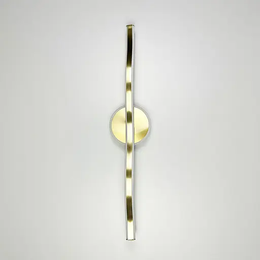 Латунное удлиненное волнообразное бра 60 см 4000K Line F Арт. WB31/600 AB - фото 5