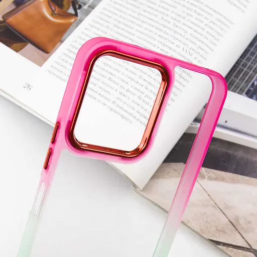 Чехол Epik TPU+PC Fresh sip series для Xiaomi Redmi 12 Салатовый / Розовый - фото 5