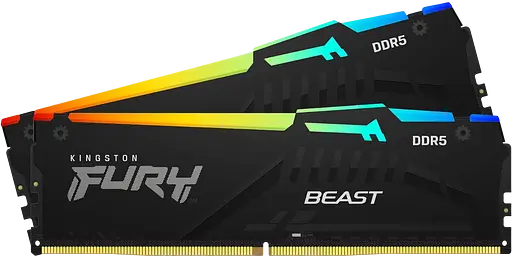 Оперативная память Kingston Fury 32GB (2x16GB) DDR5 5600MHz Beast RGB White (KF556C36BWEAK2-32)