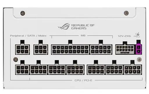 Блок живлення ASUS ROG Strix 1000W ATX 3.1 80+ Platinum White Edition (90YE00W4-B0NA00) - фото 5