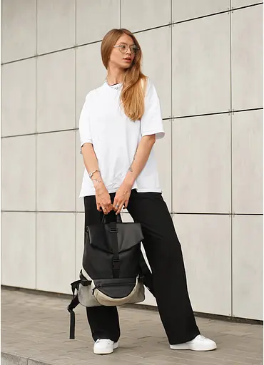 Жіночий рюкзак Sambag RENEDOUBLE чорно-сірий 37 x 31 x 14 см (27151130r) - фото 6