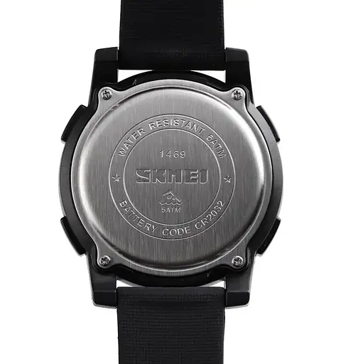 Мужские спортивные часы Skmei 1469 Fitness (Черные с белым) - фото 8