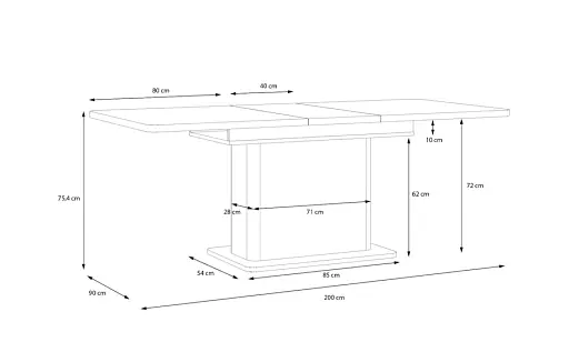Стіл Vodol 1600/2000x900x750 бежевий з чорною окантовкою TBLT7088 - фото 8