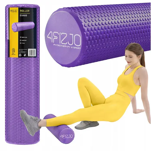 Массажный ролик 4FIZJO CARE+ EVA 60 x 15 см (валик, роллер) 4FJ0522 Purple (P-5907739314390) - фото 9