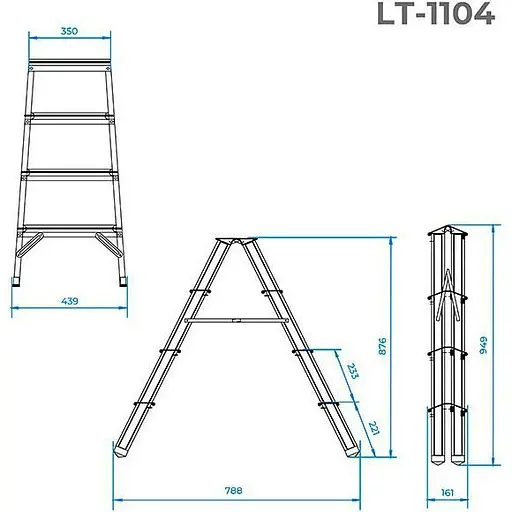 Стремянка Intertool LT-1104 (140450) - фото 5