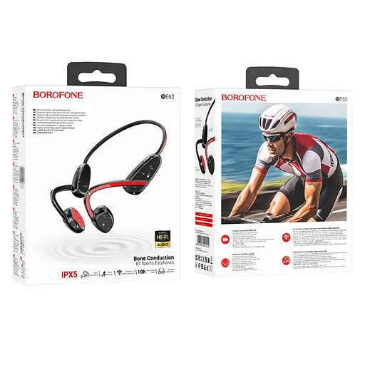 Навушники бездротові Borofone BE62 відкриті червоний - фото 5