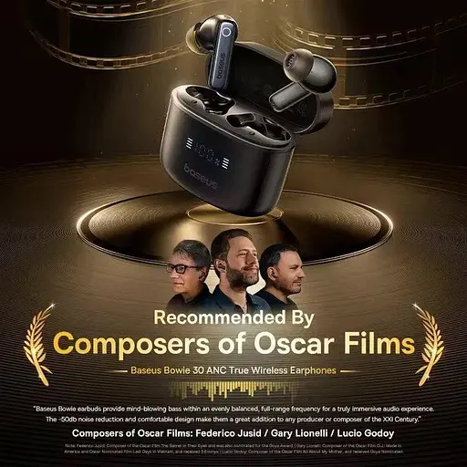 Навушники бездротові Baseus Bowie 30 з шумозаглушенням до 65 годин чорні - фото 7