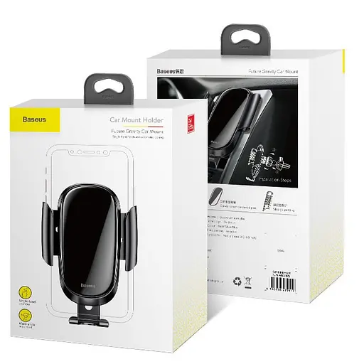 Автотримач для телефона Baseus Future Gravity Car Mount Black - фото 2