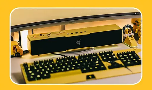 Игровой саундбар колонка Razer Leviathan V2 X Pokemon Pikachu limited edition (Желтый) - фото 4