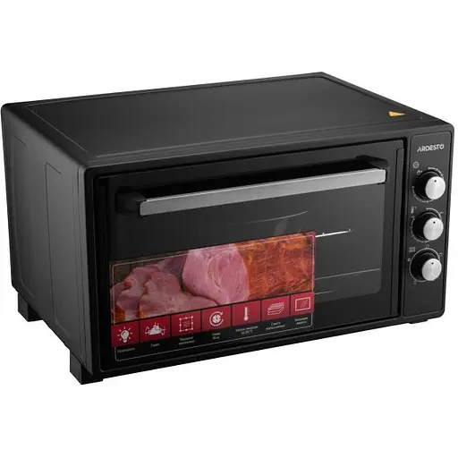 Електропіч Ardesto 1700 Вт, 48 л, хром.тени, таймер, підсвічув., вертел, чорний - фото 3