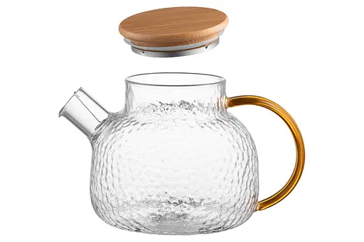 Чайник для заварювання Ardesto Dew боросилікатне скло з бамбуковою кришкою 1 л (AR3010GH) - фото 2