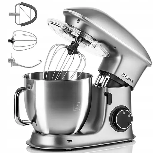 Тестомес миксер планетарный Zeegma PLANEET CHEF GREY 2200 Вт - фото 1