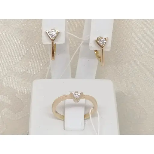 Золотые серьги Гаразд с фианитами. 3531927 - фото 7