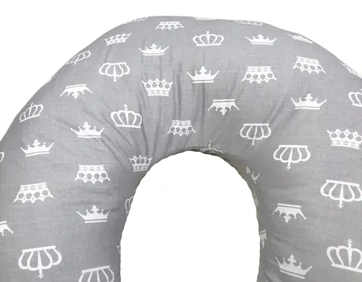 Подушка для годування Moontime "Корони на сірому" - фото 3