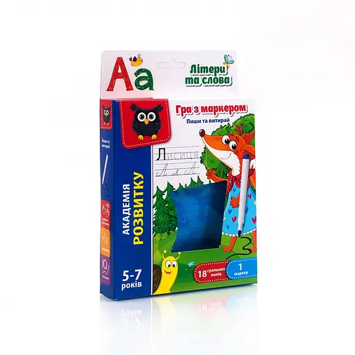 Игра с маркером "Пиши и вытирай. Буквы и слова" VT5010-13 (укр) - фото 1