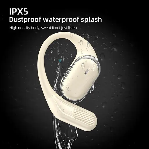 Бездротові кісткові навушники Langsdom T6 бежевий - фото 8