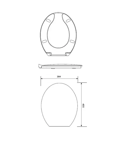 Сидение для унитаза Cersanit Etiuda K98-0002 из дюропласта антибактериальное - фото 5
