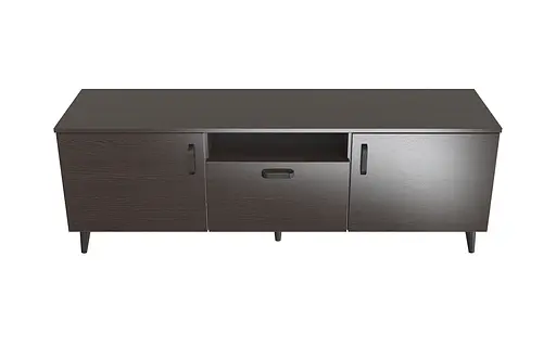 Лестер на конусних ніжках Ferrum-decor 48x139x38 Чорний метал ДСП Венге Магія 16 мм (FRD-106803) - фото 2