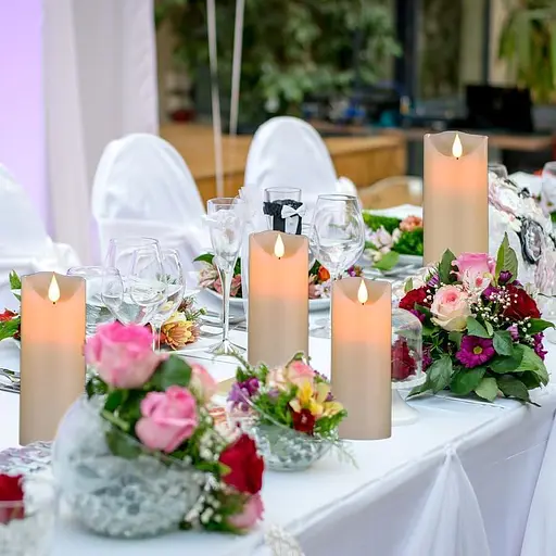 Набір світлодіодних свічок HANZIM 5 шт. 5" 6" 7" 8" 9" із справжнім воском - фото 4