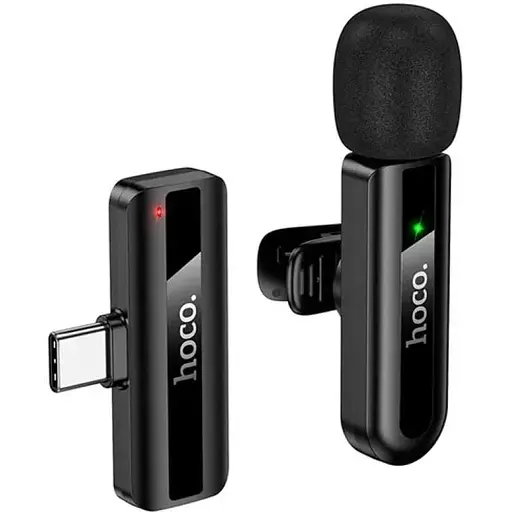 Мікрофон Hoco L20 Type-C Fair Wireless Microphone 2.4G, 5-15m, 3-4h чорний - фото 1