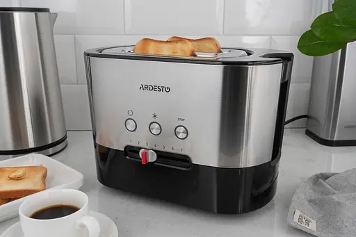Тостер Ardesto Steel Collection T-K210 1000 Вт метал+пластик сріблясто-чорний - фото 6