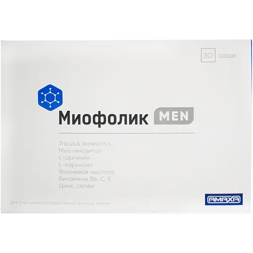 Дієтична добавка Міофолік Men для покращення репродуктивної функції у чоловіків 30 саше - фото 1