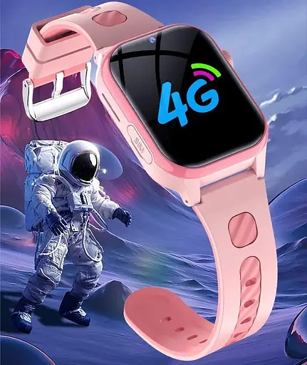 Дитячий розумний смарт-годинник Lemfo Y78 з сім-картою кнопкою SOS GPS-трекером прослуховуванням рожевий 4G - фото 4
