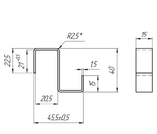 Гачок навісний для рушникосушки Mario 25x45 мм 3.0.0101.0.P - фото 2