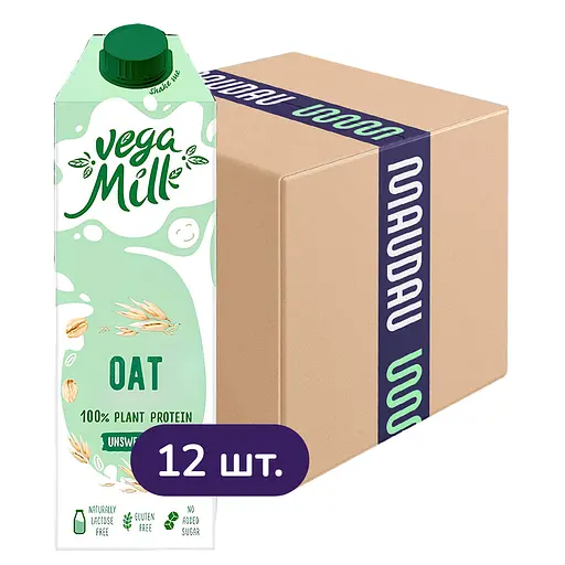 Упаковка овсяного напитка Vega Milk 11.4 л (950 мл х 12 шт.) - фото 1