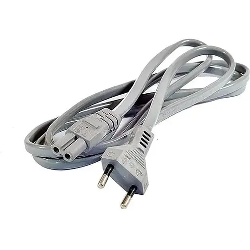 Шнур 2E мережевий двофазний для радіо та побутової техніки кабель 220 в