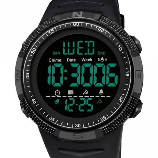 Водостойкие тактические кварцевые часы Sanda Spain black - фото 2