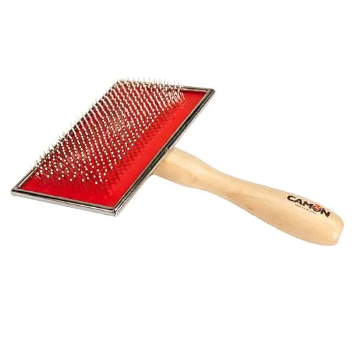 Пуходерка Camon зі штифтами з нержавіючої сталі з пластиковим покриттям з дерев'яною ручкою XL (B781/D)