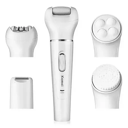 Эпилятор аккумуляторный Kemei KM-2199 5в1 Белый - фото 2