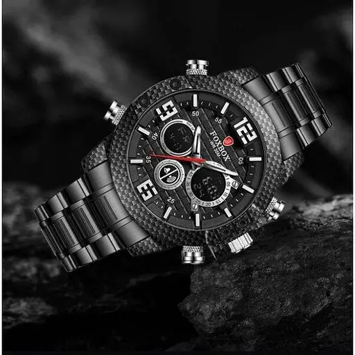 Водостойкие тактические кварцевые часы Lige FoxBox black - фото 3