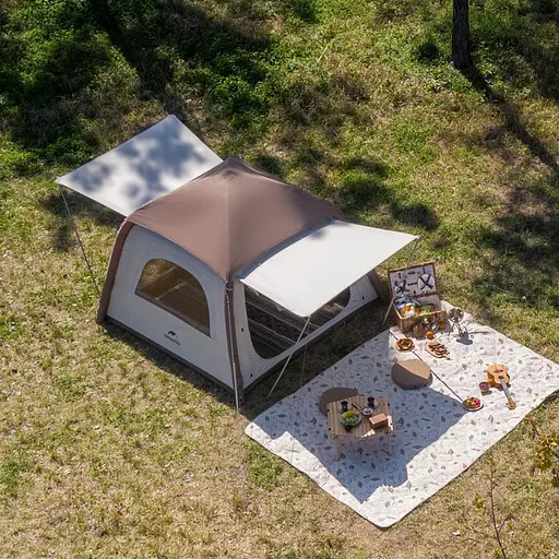 Надувний водонепроникний 3-місний намет Naturehike CNH23ZP12002 (Біжовий) - фото 7