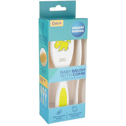 Набір для малюків Canpol babies щiтка для волосся м'яка та гребiнець в асортименті (2/417) - фото 8