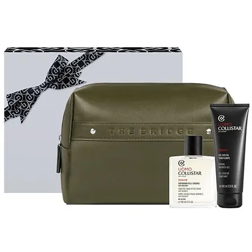 Набір для чоловіків Collistar Linea Uomo: Лосьйон після гоління 100 мл + Гель для душу 100 мл + Косметичка