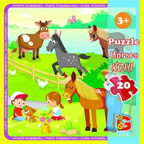 Пазлы G-Toys Ферма, 20 элементов, LA10