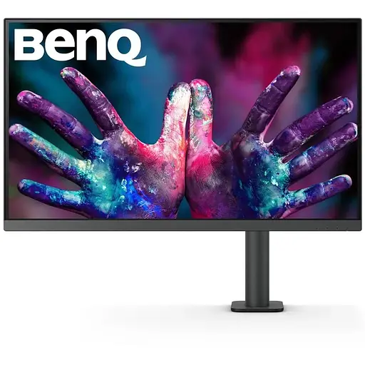 TFT 27" BenQ PD2705UA, IPS, 4K UHD, 99% sRGB, HDMI, DP, USB-C, USB-hub, HAS, колонки, темно-сірий