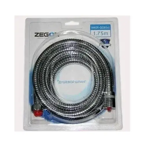 Шланг для душа Zegor WKR-008 растяжной усиленная поворотная гайка 1,75 м 30412 - фото 2