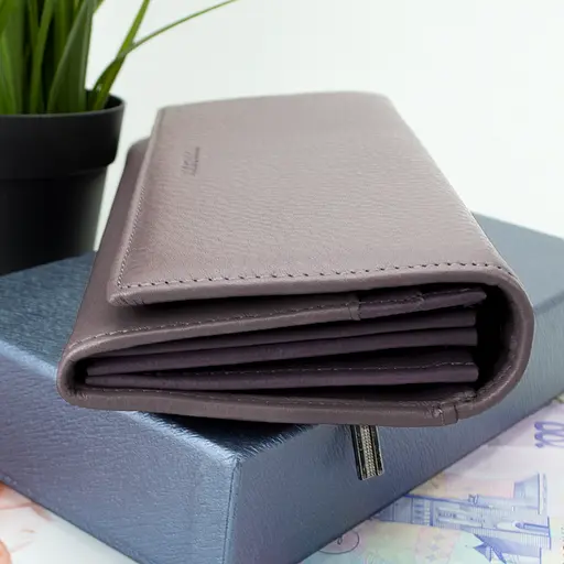 Гаманець жіночий шкіряний Fuerdanni 1180 бузковий на магнітах - фото 4