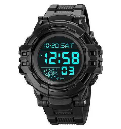 Чоловічий спортивний годинник Skmei 2003 (Чорний з чорним) - фото 4