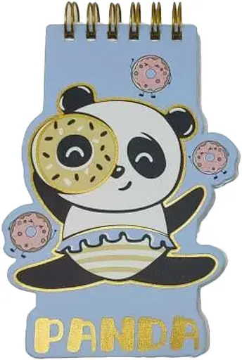 Блокнот на спіралі фігурний Панда, 60 аркушів, 9x13 см (В асортименті)