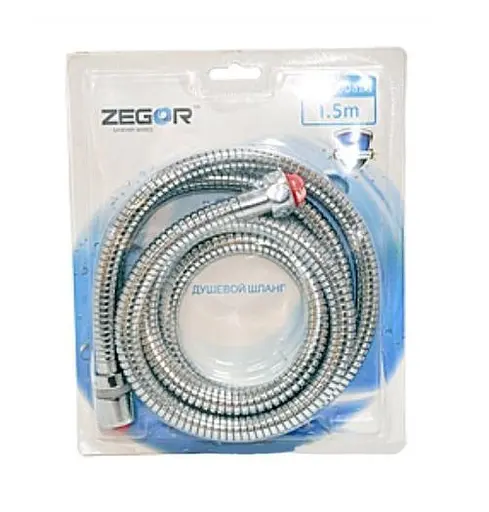 Шланг для душа Zegor WKR-008 растяжной усиленная поворотная гайка 1,5 м 30412 - фото 2