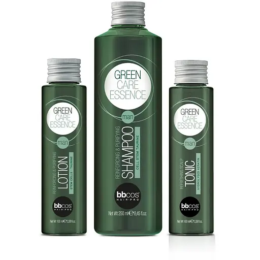 Набір для волосся BBcos Green Care Essence Man: шампунь 250 мл + лосьйон 100 мл + тонік 100 мл