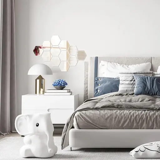 Дзеркальний декор Wall Sticker SW-00002511 акриловий самоклеючий 80х70 мм 12 шт. срібло - фото 5