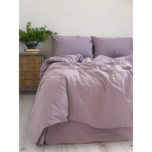 Комплект постільної білизни Limasso Standart Naturel Violet Євро Різнобарвний 000230266